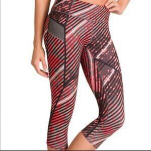 Athleta Lateral Vibrant Stride Capri Leggings Size S